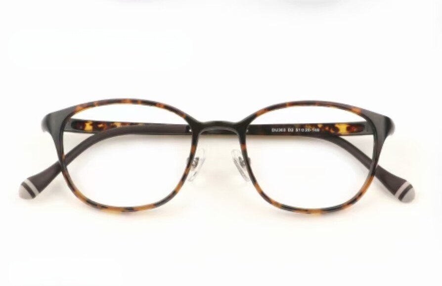 韩国超轻塑钢眼镜框女带鼻托防滑玳瑁色方圆脸可配近视高度数