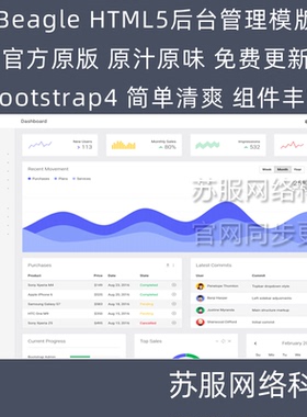 Beagle bootstrap4响应式后台管理模板 后台前端模版 H5模版