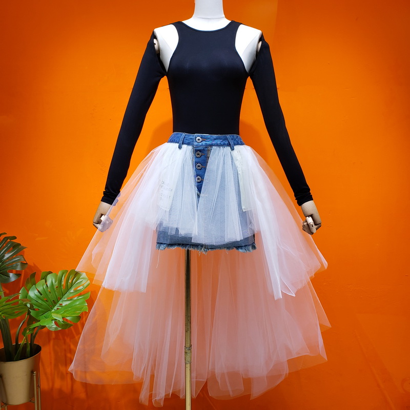 Liizi网红同款夏季网纱拼接牛仔半身裙鱼尾夏季a字反穿口袋短裙女|msdalam kategori Butik wanita / wanita, skirt - dari Buy2taobao.com untuk memberikan perkhidmatan ejen Taobao profesional membeli