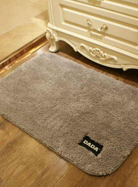 大达纯色地垫吸水防滑浴室门垫可机手洗长毛卫生间脚垫床前垫家用