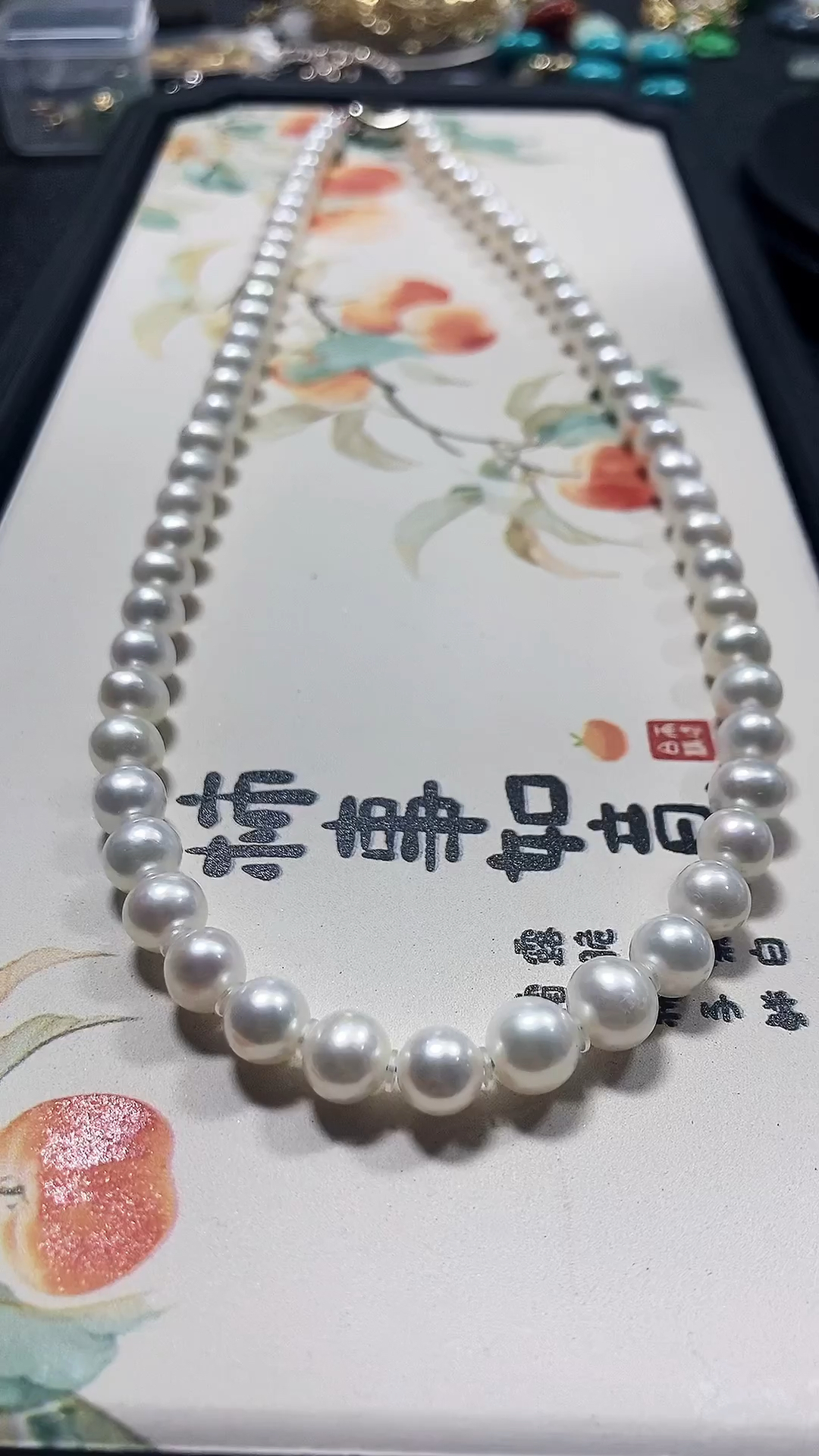Z01030号天然淡水无核珍珠6咪白色公主链妈妈串链