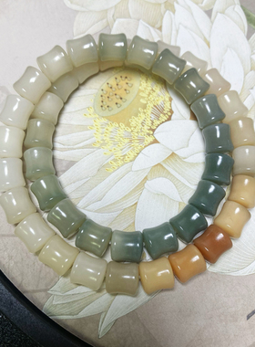 PTG02003天然无优化菩提根长链渐变色节节高竹节一图一物