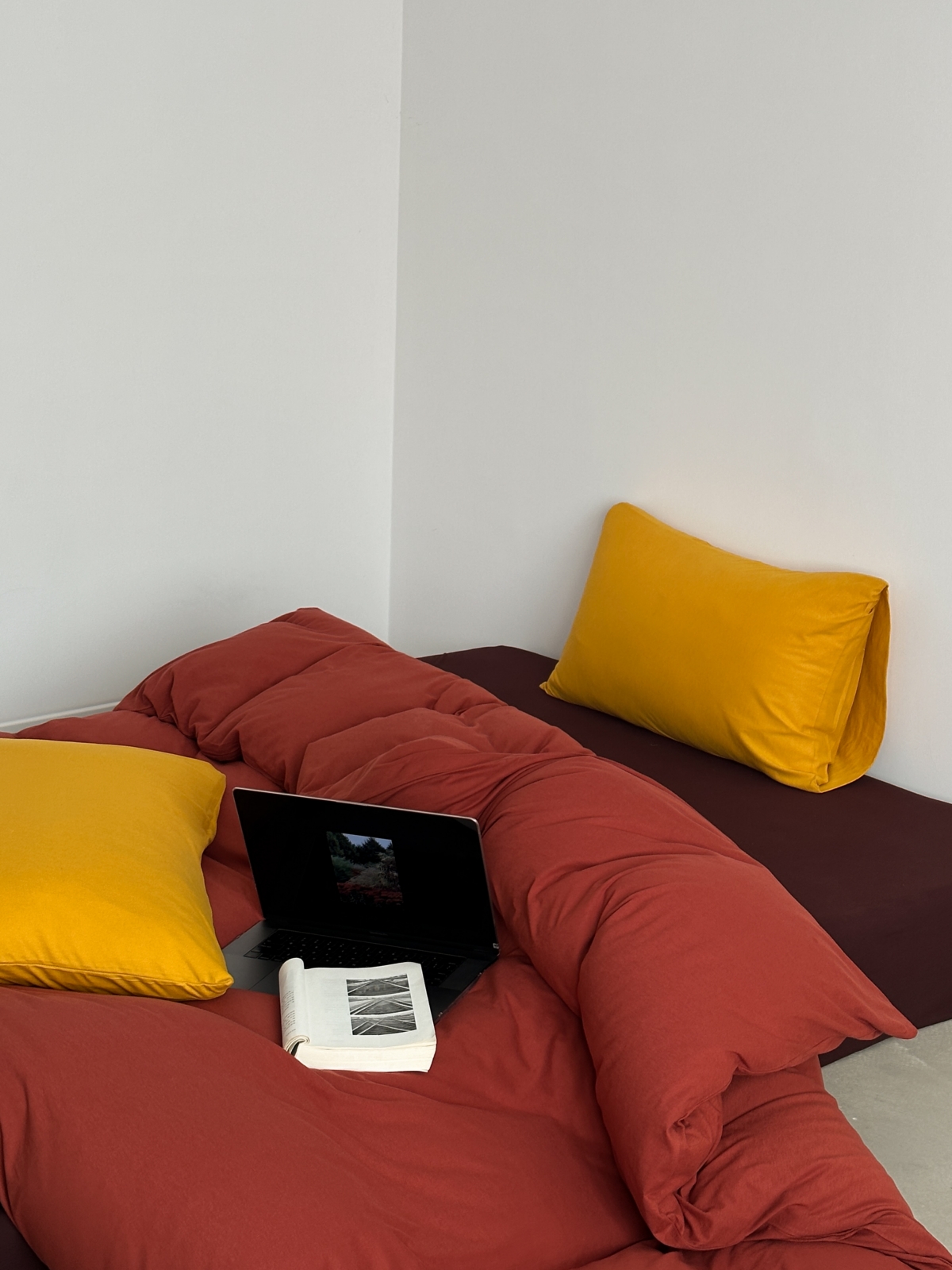 海岛落日 柔软针织棉天竺棉全棉四件套撞色纯棉床单三件套被套1.8