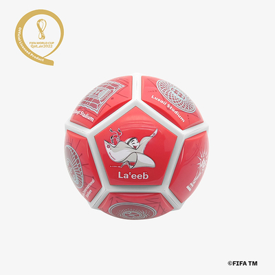 官方正品新品2022卡塔尔世界杯3D半立体彩色足球拼图徽章摆件上海