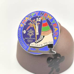 盐湖城冬奥会倒计时徽章 火炬传递徽章 冬季二项徽章 千禧年徽章
