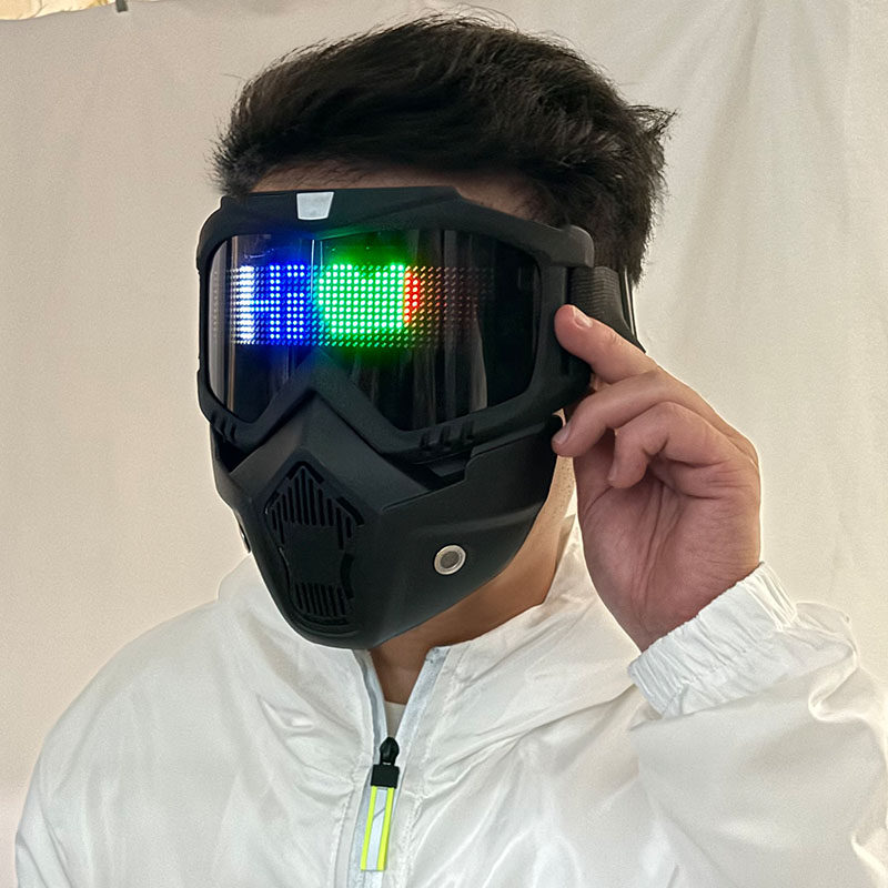 可编辑图案蓝牙LED眼镜发光面具