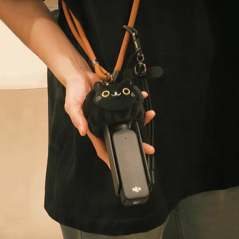适用大疆pocket3挂绳斜跨背DIY长款挂脖相机保护壳防摔收纳防丢绳