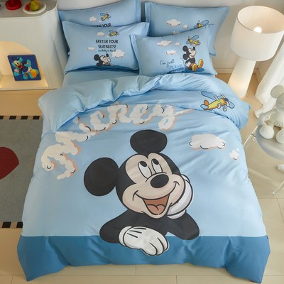 迪士尼卡通米奇纯棉四件套全棉