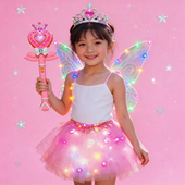 发光精灵翅膀发光精灵翅膀套装 万圣节圣诞演出表演服公主裙