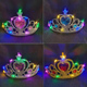 儿童发光皇冠公主头饰小女孩生日快乐带灯公主皇冠个新娘气质王冠
