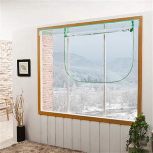 加厚拉链窗户保温膜密封条挡防风寒阳台保暖窗帘门冬季漏风魔术贴