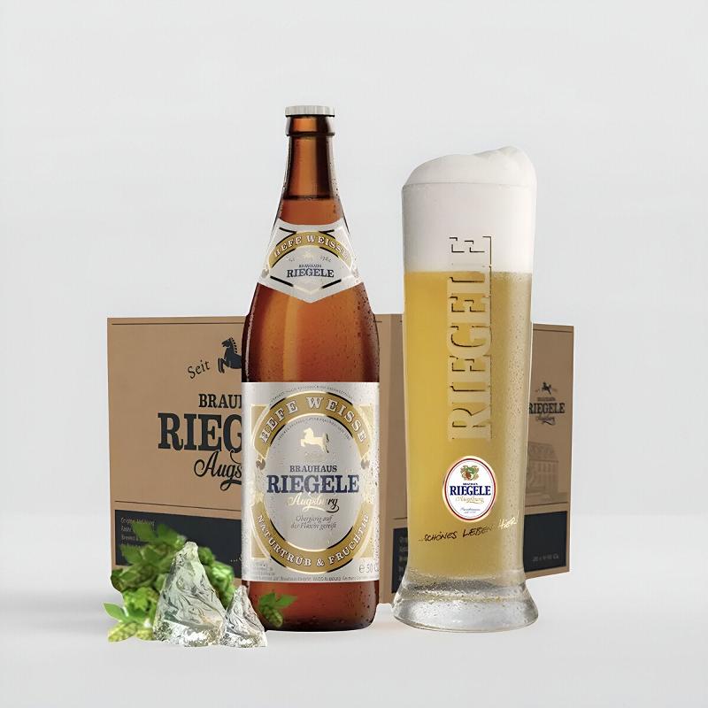 力格勒Riegele庆典小麦白啤整箱20瓶装500ml原装进口德国啤酒包邮