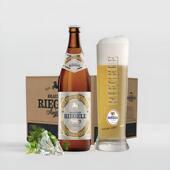 包邮 进口德国啤酒 500ml原装 力格勒Riegele庆典小麦白啤整箱20瓶装