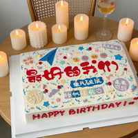 Beijing large-scale birthday party, company team-building, anniversary celebration, opening rectangular cake, same-city delivery by Midio thumbnail 3