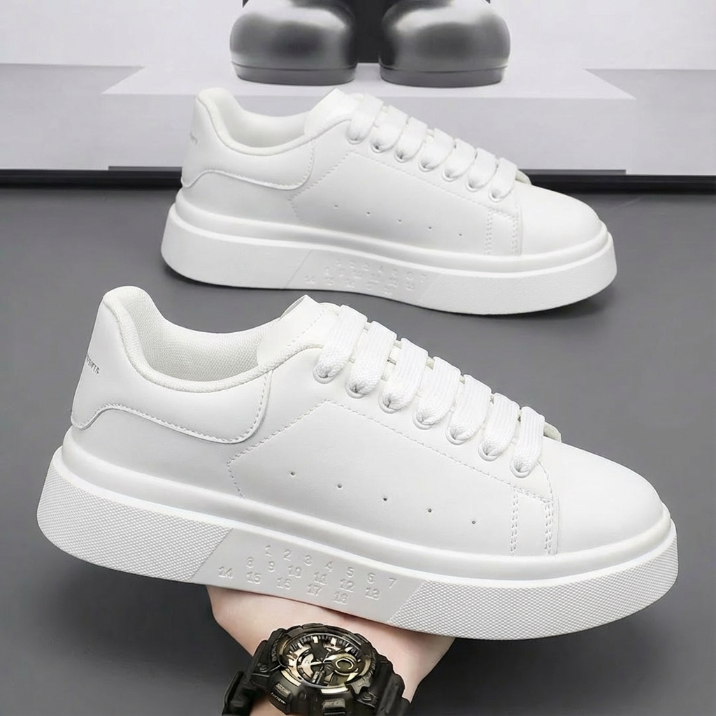 2026新款百搭小白鞋厚底女春款韩版高帮鞋chic休闲简约情侣款男鞋,女鞋,休闲板鞋,淘宝优惠券,粉丝福利购,淘宝优惠卷