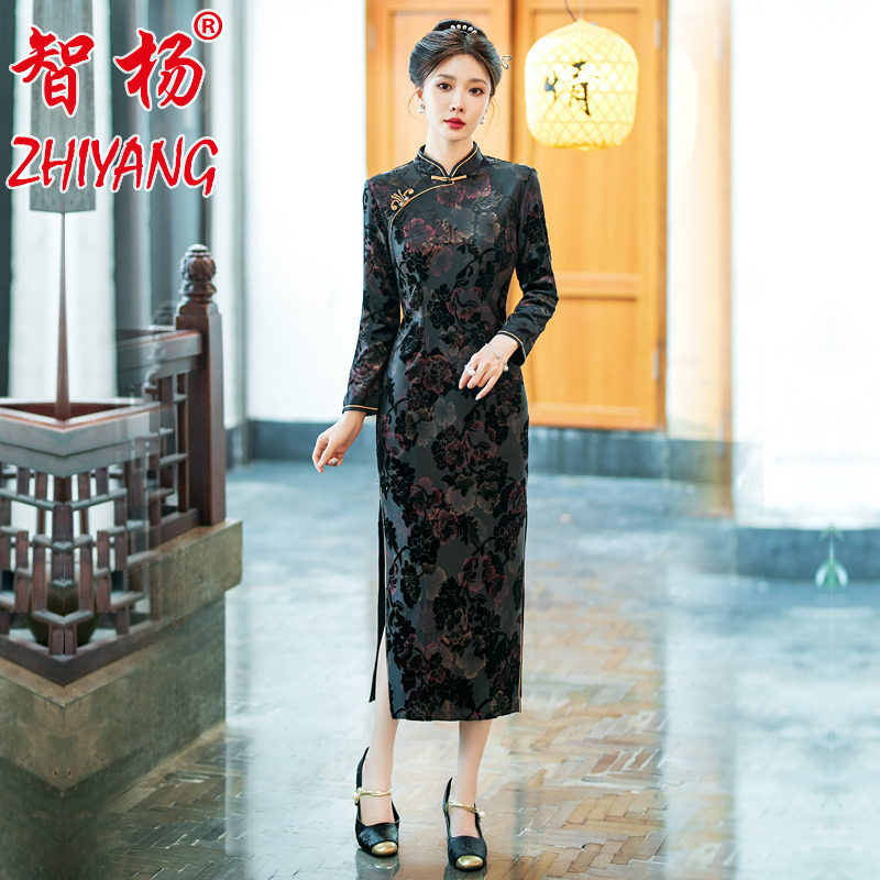 中年妈妈新款旗袍连衣裙年轻款