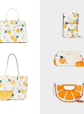 kate spade阳光橙柑橘子3D立体异型包零钱包挂相机包斜挎包托特KS