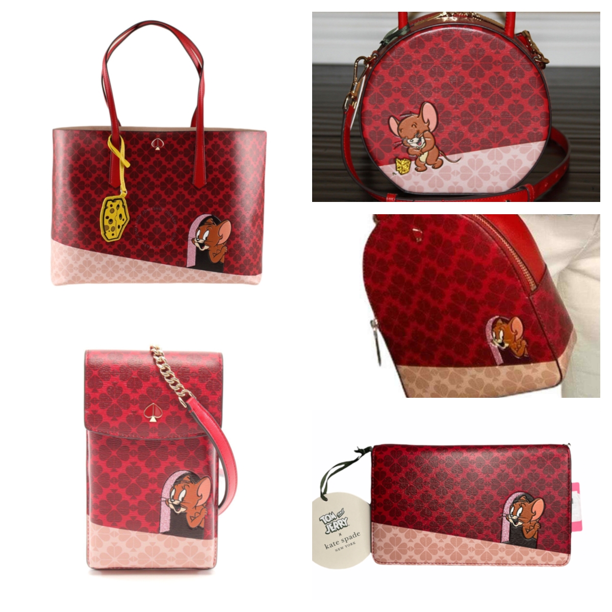 katespade老花jerry托特芝士包