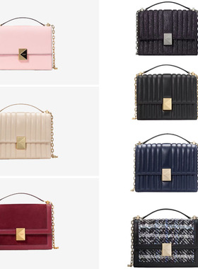 Kate spade 2025全新DECO系列绗竖纹缝链条包Madison beer同款