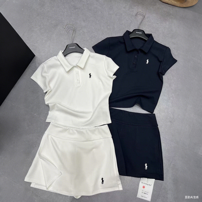 BSMD正品两件套短袖小版短款polo衫T恤+半身短裙裤休闲运动套装夏