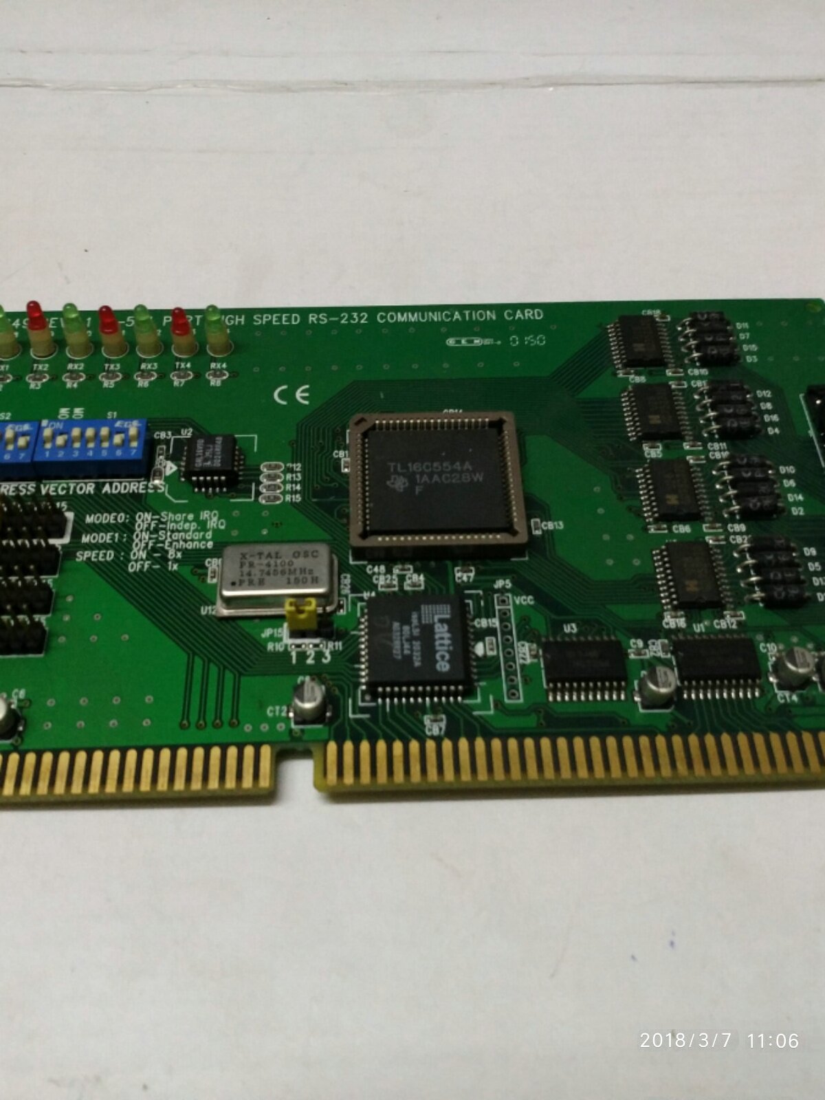 ADVANTECH PCL-849B ADVANTECH PCL849 REV:A1 데이터 수집 카드 4포트 고속 RS-232