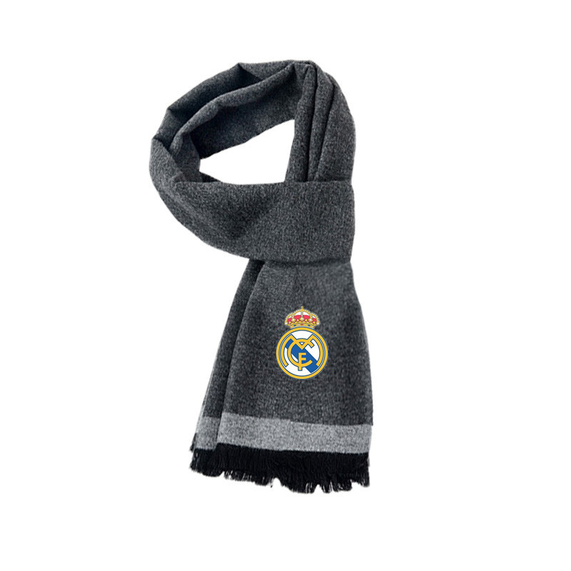 皇马周边足球围巾冬季保暖梅西利物浦切尔西热刺尤文C罗防寒围脖
