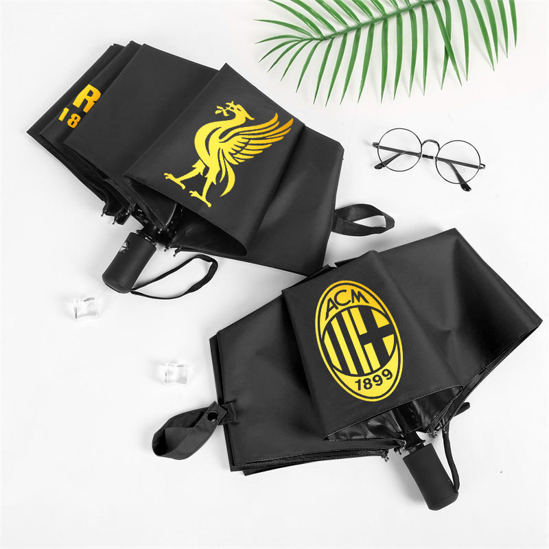 利物浦皇马周边雨伞巴黎切尔西球迷纪念品全自动八骨太阳伞礼物男