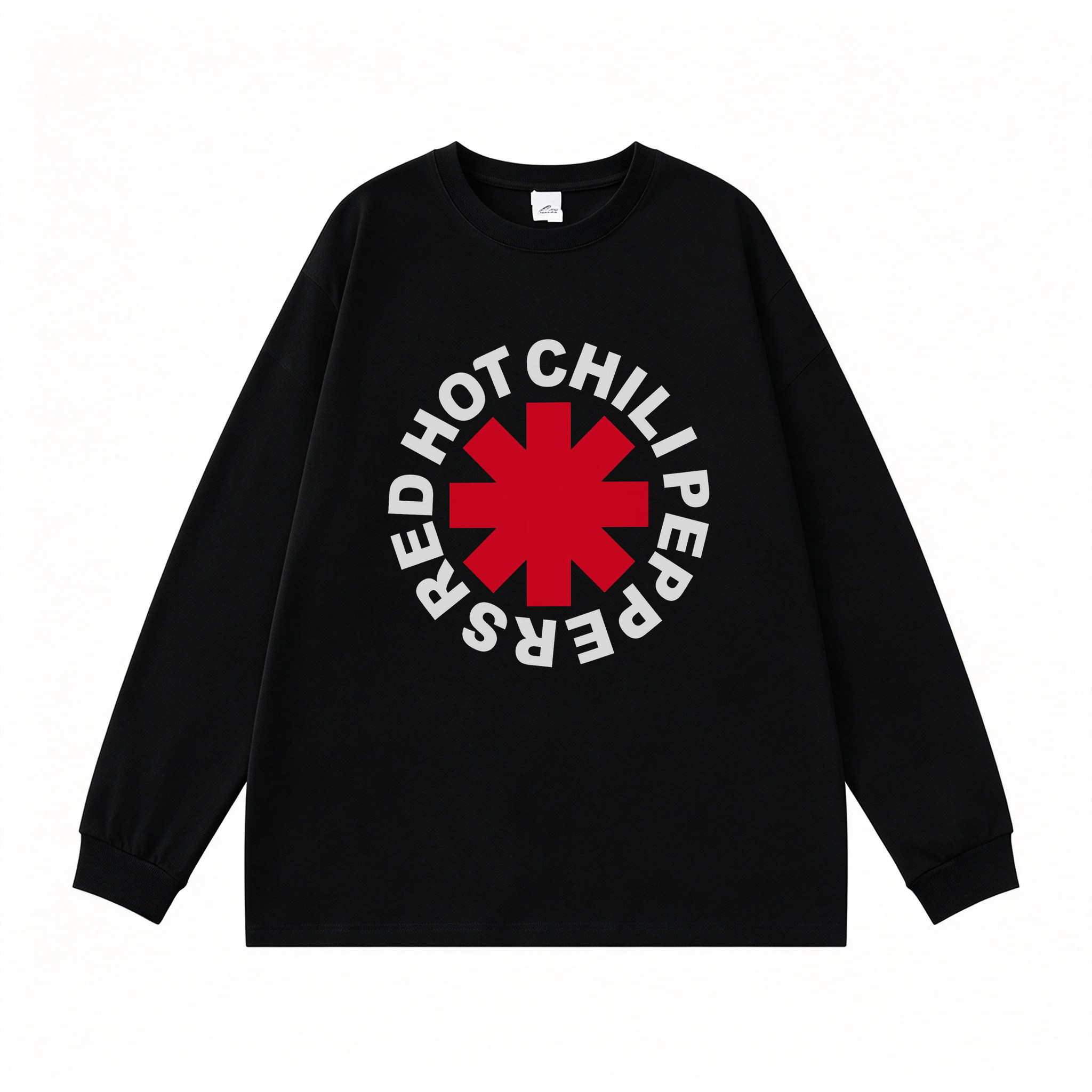 欧美Red Hot Chili Peppers红辣椒乐队印花长袖纯棉T恤男女春秋季