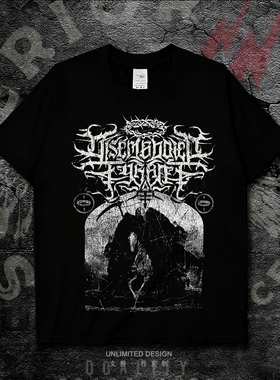 Disembodied Tyrant交响旋律死核乐队印花暗黑纯棉T恤男女上衣夏