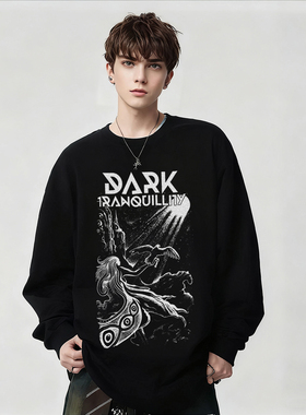 旋律死亡金属Dark Tranquillity乐队黑色纯棉摇滚长袖T恤打底春秋