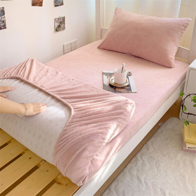 加绒保暖牛奶绒床笠学生宿舍