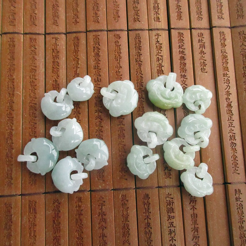 保真长命锁如意锁吊坠21721缅甸玉纯天然A货翡翠玉实拍物图H20