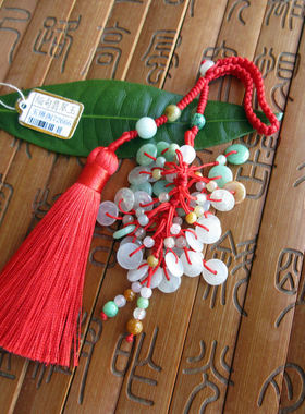 72666保真 平安扣包挂 平平安安一身平安 缅甸玉天然A货翡翠玉串