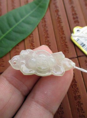 保真莲花手排75650缅甸玉天然A货翡翠玉可手链用手腕玉牌实物拍图