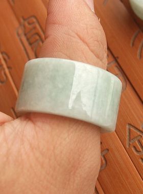 超大内径23.5玉扳指玉戒指尾货微瑕疵处理缅甸天然A货翡翠玉21100