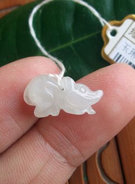 70155玉琳阁翡翠实物拍图缅甸玉天然A货翡翠配件用小生肖鼠小坠子