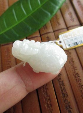 (微瑕)处理立体款龙头龟龙龟大吊坠D76504/7/9缅甸天然A货翡翠玉