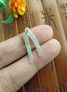 保真可耳饰用细条小辣椒一对小吊坠21386实拍图缅甸天然A货翡翠玉