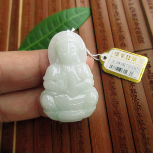 保真玉观音吊坠41mm玉琳阁翡翠76582实物拍 天然A货翡翠 缅甸玉