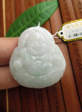 金钱佛大吊坠大个厚装款76575玉琳阁实拍图缅甸玉天然A货翡翠玉