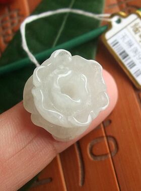 99923玉琳阁翡翠 实物拍图 缅甸玉天然A货翡翠玉大个款花朵戒面