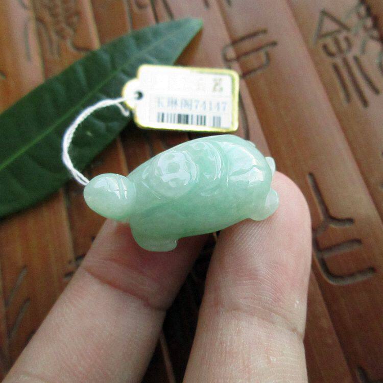 保真 金钱龟小龟小吊坠74147实物拍图缅甸玉天然A货翡翠玉乌龟