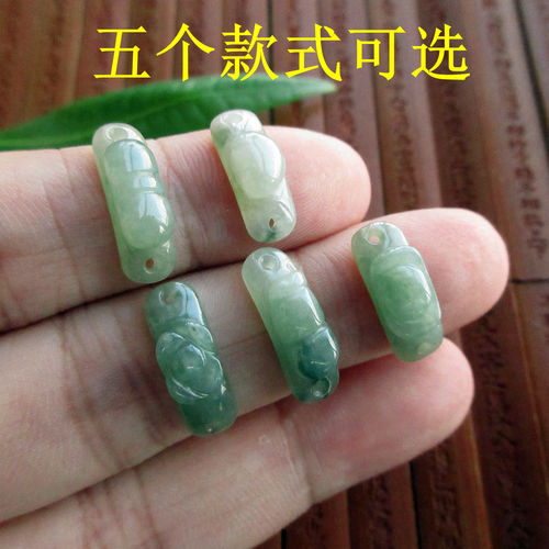 多款编织戒指用小戒面21886实物拍图 缅甸玉天然A货翡翠玉H78H79