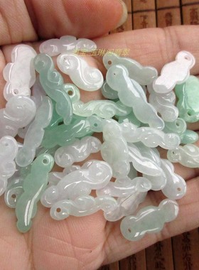 保真小配件玉如意如意小吊坠子21594-1缅甸天然A货翡翠玉实拍H35