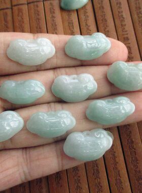 保真长命锁福字如意锁吊坠21680缅甸玉纯天然A货翡翠玉实拍图H36