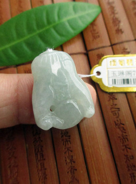 保真 佛手瓜佛瓜小吊坠76618实物拍图缅甸玉纯天然A货翡翠玉琳阁