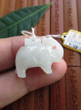包真立体款太平有象大象吊坠75680天然翡翠玉A货缅甸玉实物拍图