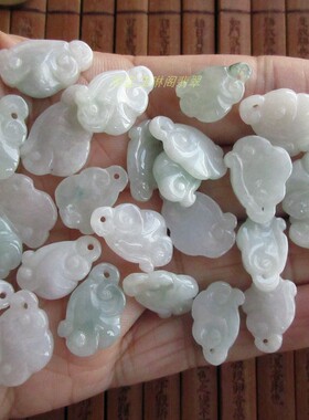 保真A货迷你款小如意小吊坠21775缅甸纯天然翡翠玉实拍物拍图H34