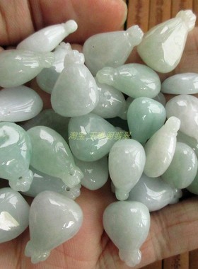 保真肥厚款小钱袋小钱包福袋吊坠21493缅甸玉天然A货翡翠玉H18