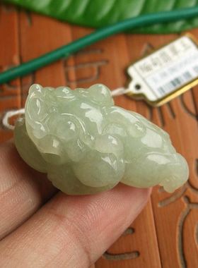 99050玉琳阁翡翠实拍图缅甸天然A货翡翠玉立体款三脚金蟾大吊坠